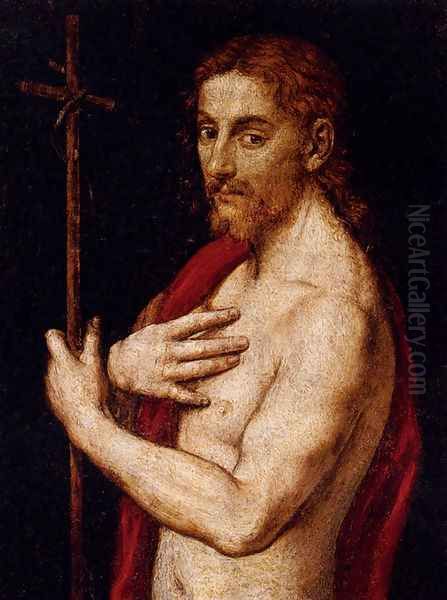 Saint John The Baptist Oil Painting by Giovanni Francesco Caroto