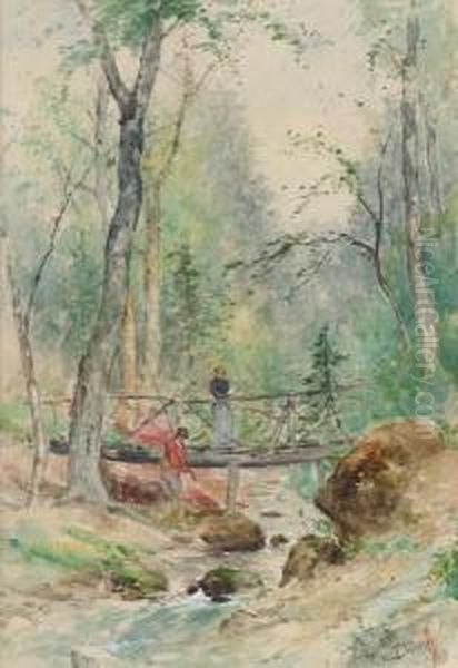 Sunday Fishing Oil Painting by Samuel Lancaster Gerry