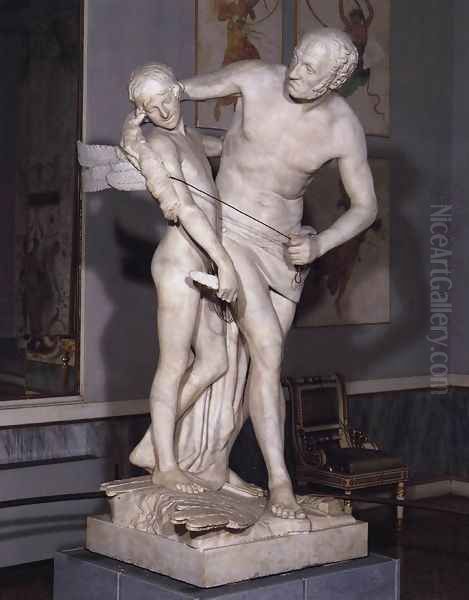 Daedalus and Icarus Oil Painting by Antonio Canova