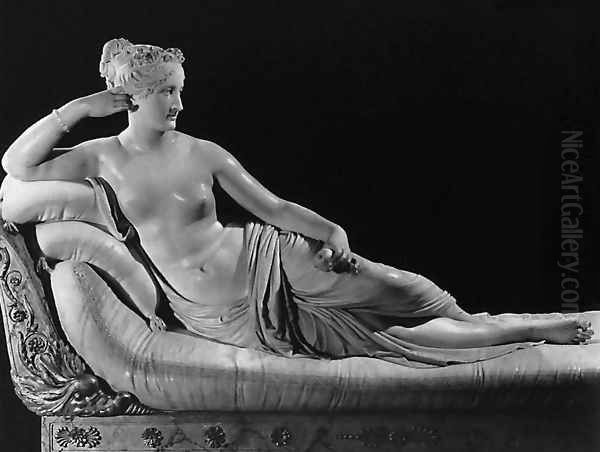 Venere Vincitrice (or Pauline Bonaparte as Venus) Oil Painting by Antonio Canova