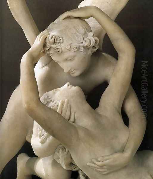 Amor and Psyche (detail) Oil Painting by Antonio Canova