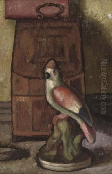 Still Life With A Staffordshire Parrot Oil Painting by Mark Gertler