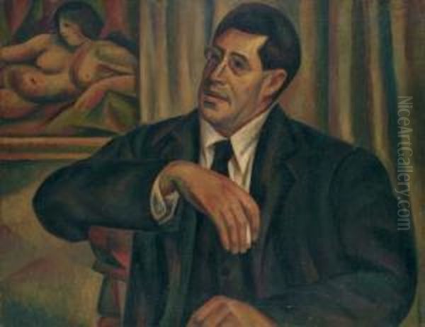 Portrait Of Kotelianski Oil Painting by Mark Gertler