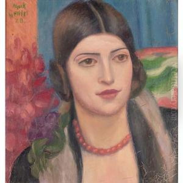 Portrait Of A Young Woman Oil Painting by Mark Gertler