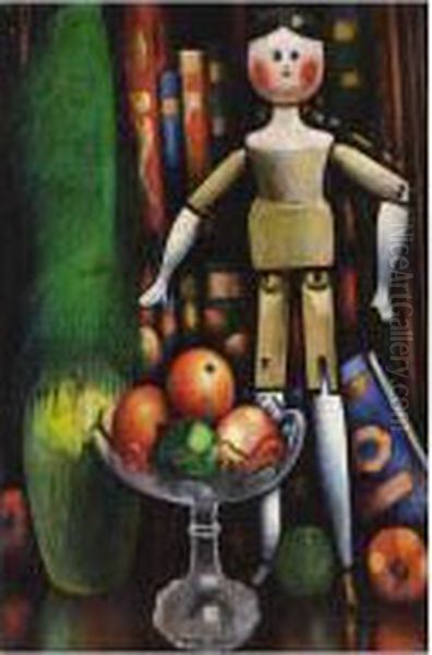 The Doll Oil Painting by Mark Gertler