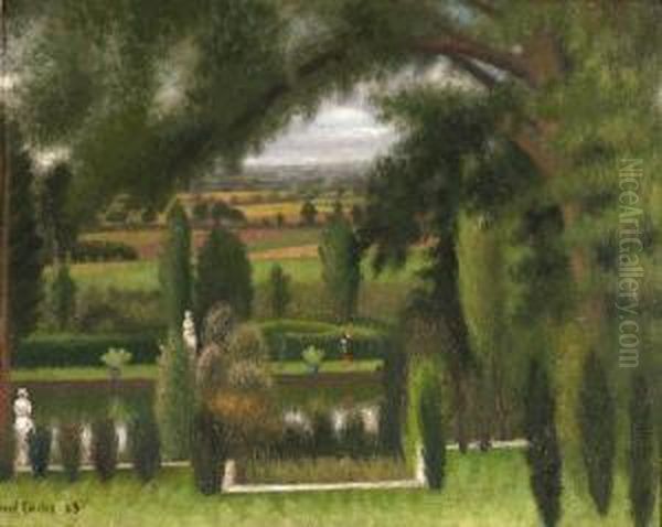 The Garden, Garsington Manor Oil Painting by Mark Gertler