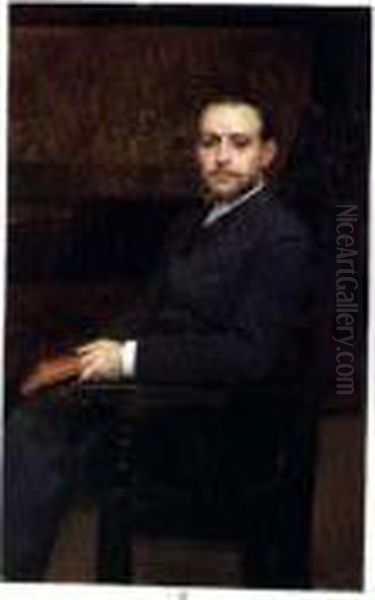 Portrait D'un Archeologue Assis Oil Painting by Paul Jean Gervais