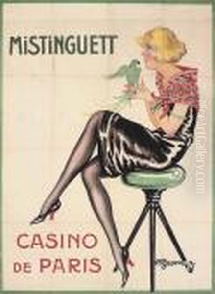 Mistinguett, Casino De Paris Oil Painting by Charles, Carl Gesmar