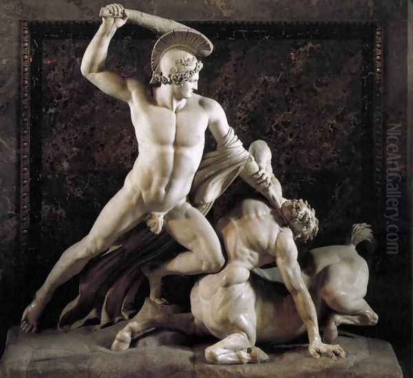 Theseus and the Centaur Oil Painting by Antonio Canova