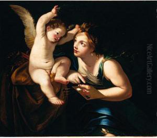 Allegoria Della Pittura Oil Painting by Francesco Giovanni Gessi