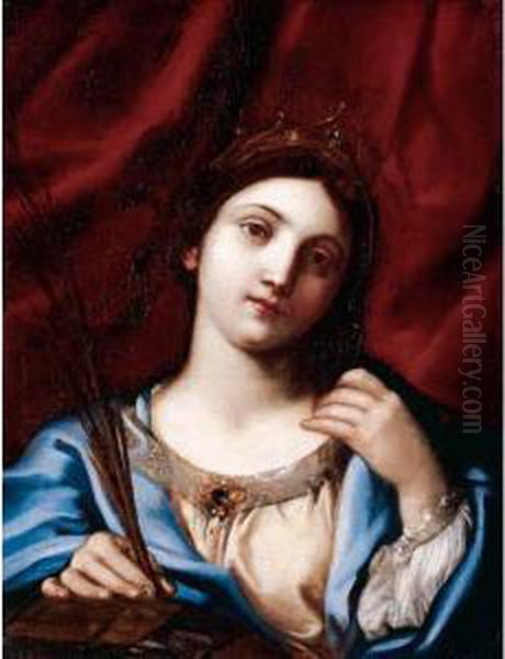 Saint Catherine Oil Painting by Francesco Giovanni Gessi