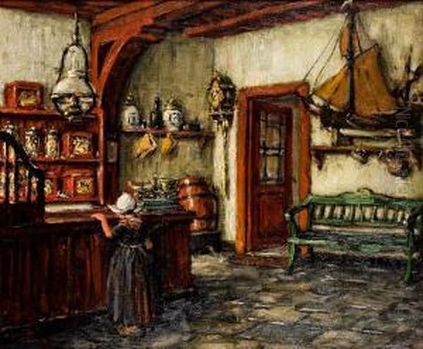 Au Magasin Oil Painting by Albert Geudens