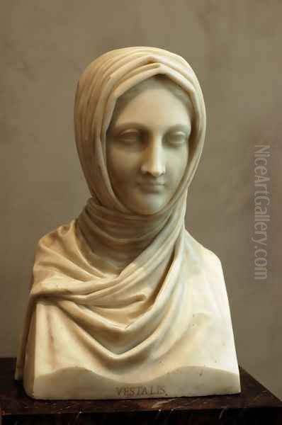 Bust of a Vestal Virgin Oil Painting by Antonio Canova