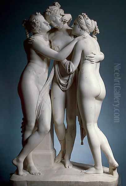 The Three Graces Oil Painting by Antonio Canova