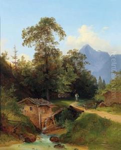 Heimkehr Von Der Arbeit Oil Painting by Georg Geyer