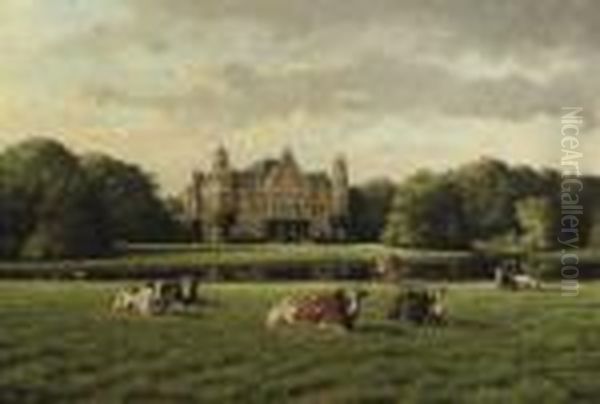 Castle Oud Wassenaar, Wassenaar Oil Painting by Adriaan Marinus Geijp