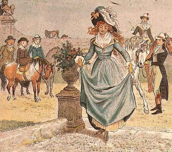 A Fine Lady from Ride-a-cock-horse to Banbury Cross Oil Painting by Randolph Caldecott