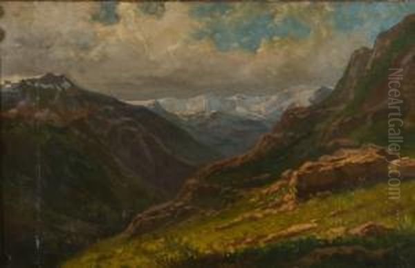 Paesaggio Montano Oil Painting by Ugo Gheduzzi