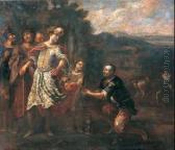 La Clemenza Di Un Condottiero Oil Painting by Matteo Dei Pitocchi Ghidoni