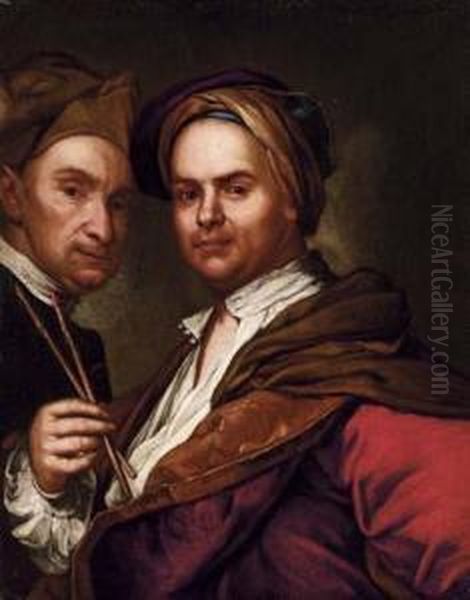 Ritratto Del Pittore Pietro Gilardi E Del Musicista Marcantonio Bernardi Oil Painting by Vittore Ghislandi