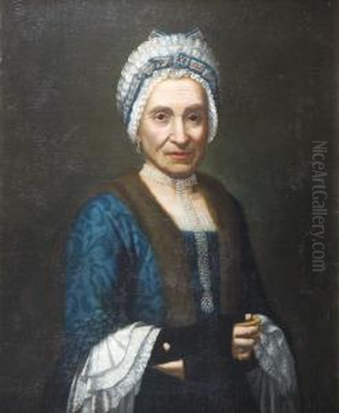 Donna Con Cuffia E Collana Di Perle. Oil Painting by Vittore Ghislandi