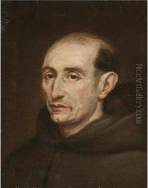 Portrait Of A Franciscan Monk, Head And Shoulders Oil Painting by Vittore Ghislandi