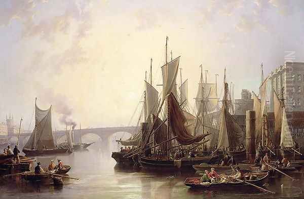 The Pool of London Oil Painting by James Wilson Carmichael