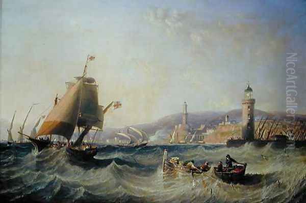 Genoa, 1862 Oil Painting by James Wilson Carmichael