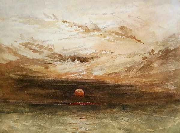 Baltic Scene of a Sunset Oil Painting by James Wilson Carmichael