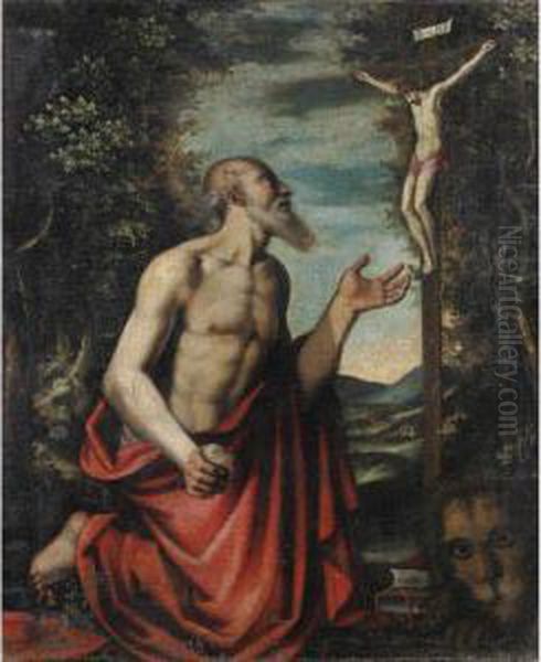 San Gerolamo Penitente Oil Painting by Giampietrino