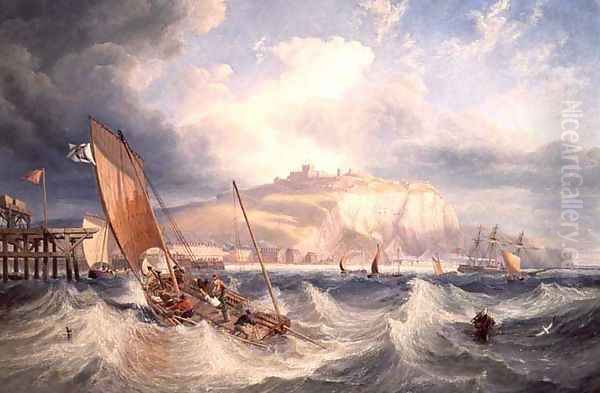 Dover 1857 Oil Painting by James Wilson Carmichael