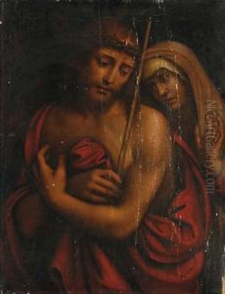 Christ Crowned With Thorns With The Madonna Oil Painting by Giampietrino