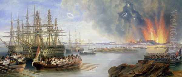 The Bombardment of Sebastopol, 1858 Oil Painting by James Wilson Carmichael