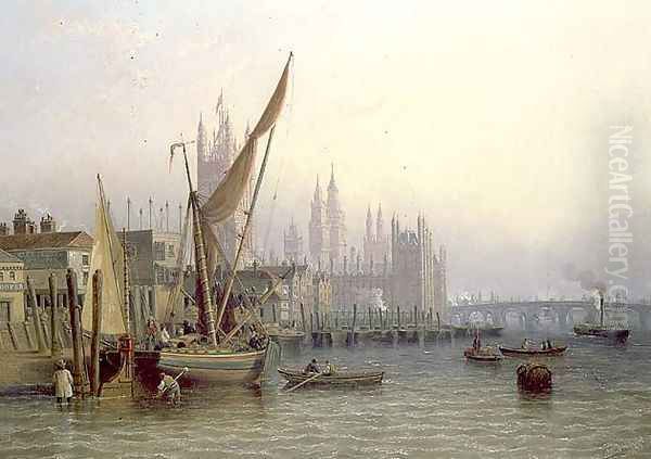 Westminster Oil Painting by James Wilson Carmichael