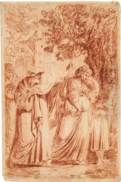 Abraham Casting Out Hagar And Ishmael by Felice Gianni