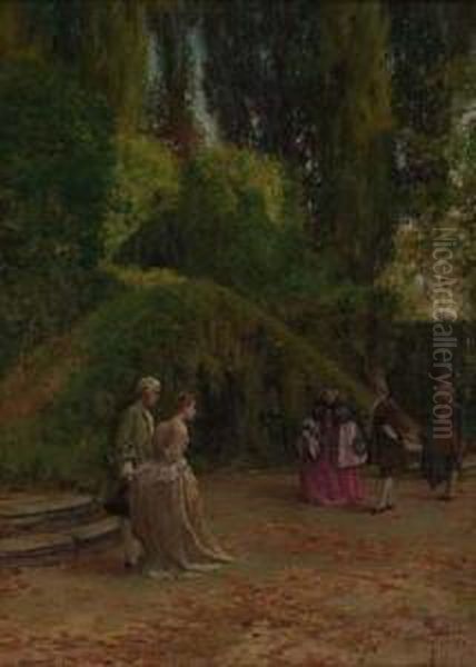 Nel Parco Oil Painting by Giovanni Giani