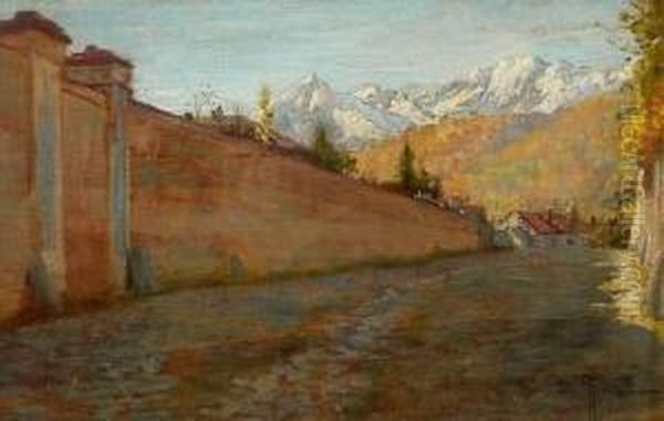 Cime Innevate Oil Painting by Giovanni Giani