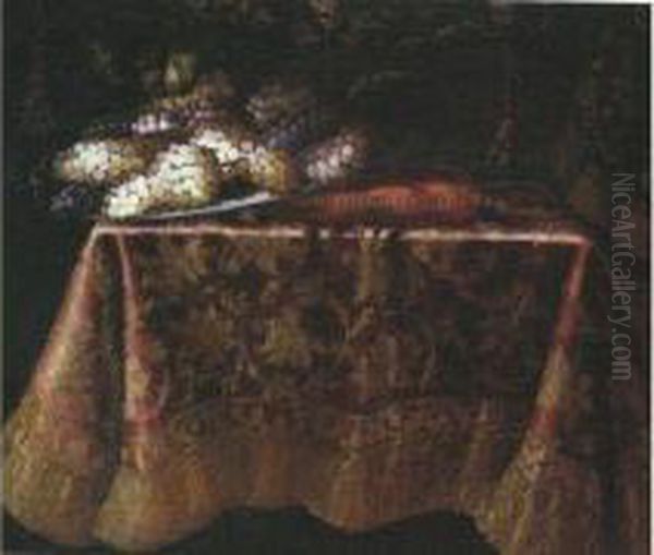 Nature Morte Oil Painting by Antonio Gianlisi The Younger