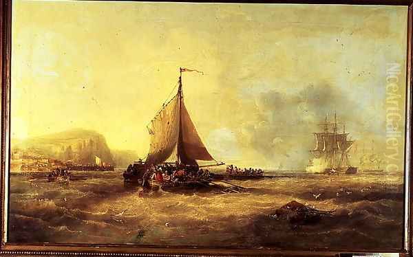 Farewell, Fair England, 1858 Oil Painting by James Wilson Carmichael