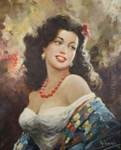 Portrait Of A Woman Oil Painting by Gianni