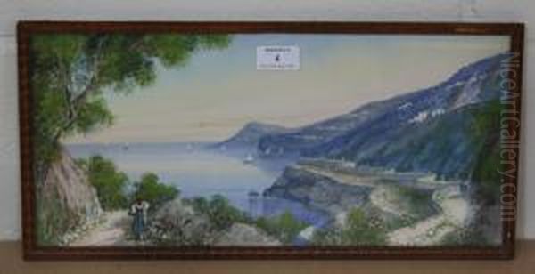 Views On The Italian Riviera Oil Painting by Gianni