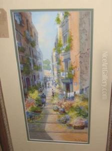 A Street Scene In Naples Oil Painting by Gianni