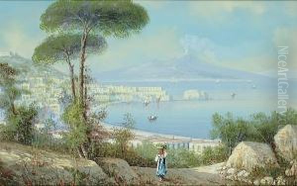 An Extensive View Of The Bay Of Naples Oil Painting by Gianni