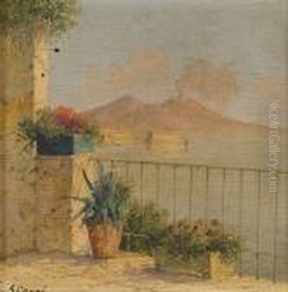 Terrazza Su Golfo Di Napoli Oil Painting by Gian Gianni