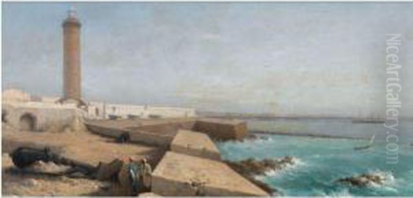 The Lighthouse, Alexandria Oil Painting by Girolamo Gianni