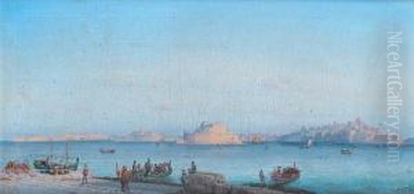 The Three Cities And The Grand Harbour Oil Painting by Girolamo Gianni