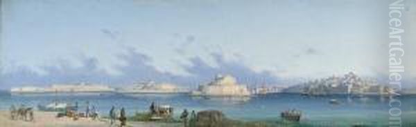 The Three Cities, Valetta Oil Painting by Girolamo Gianni