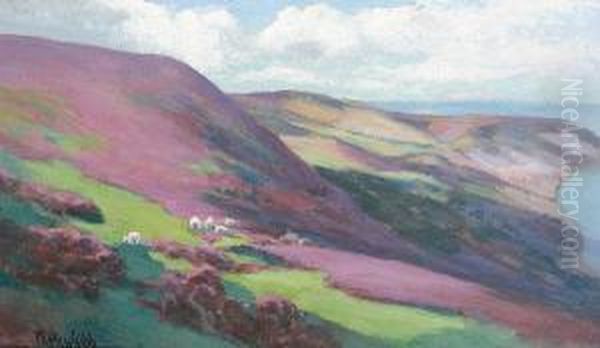 Coastal Landscape, Exmoor Oil Painting by Harry Phelan Gibb