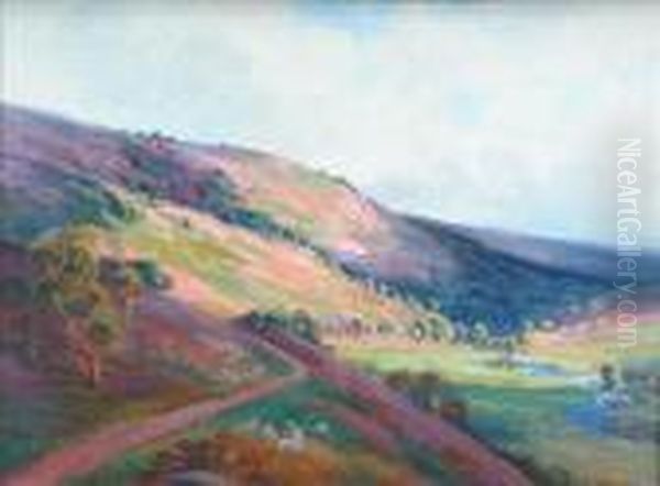 Valleylandscape Oil Painting by Harry Phelan Gibb