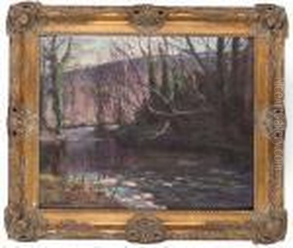 The Lyn, Above Brendon, Exmoor Oil Painting by Harry Phelan Gibb